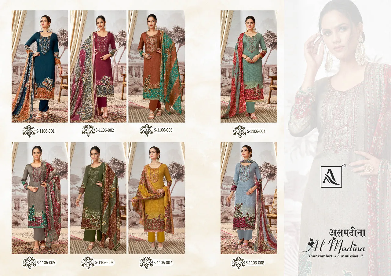ALOK AL MADINA JAAM SATIN SALWAR SUITS