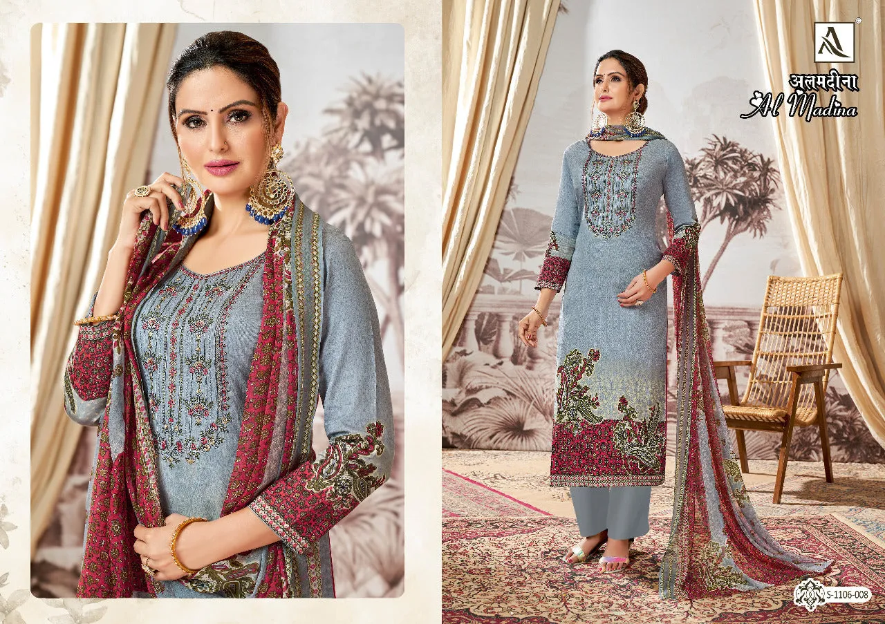 ALOK AL MADINA JAAM SATIN SALWAR SUITS