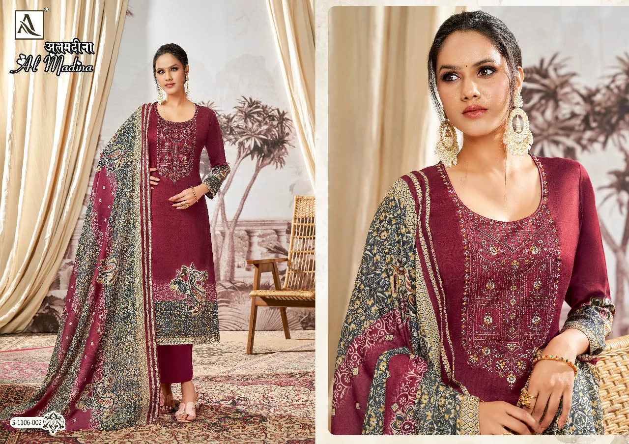 ALOK AL MADINA JAAM SATIN SALWAR SUITS
