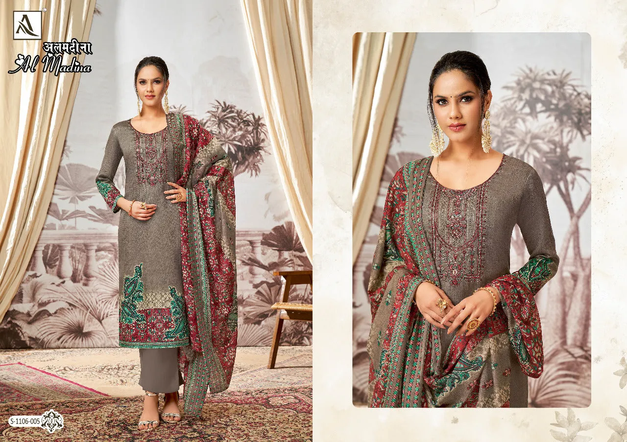 ALOK AL MADINA JAAM SATIN SALWAR SUITS