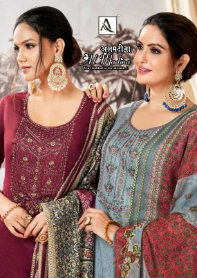 ALOK AL MADINA JAAM SATIN SALWAR SUITS