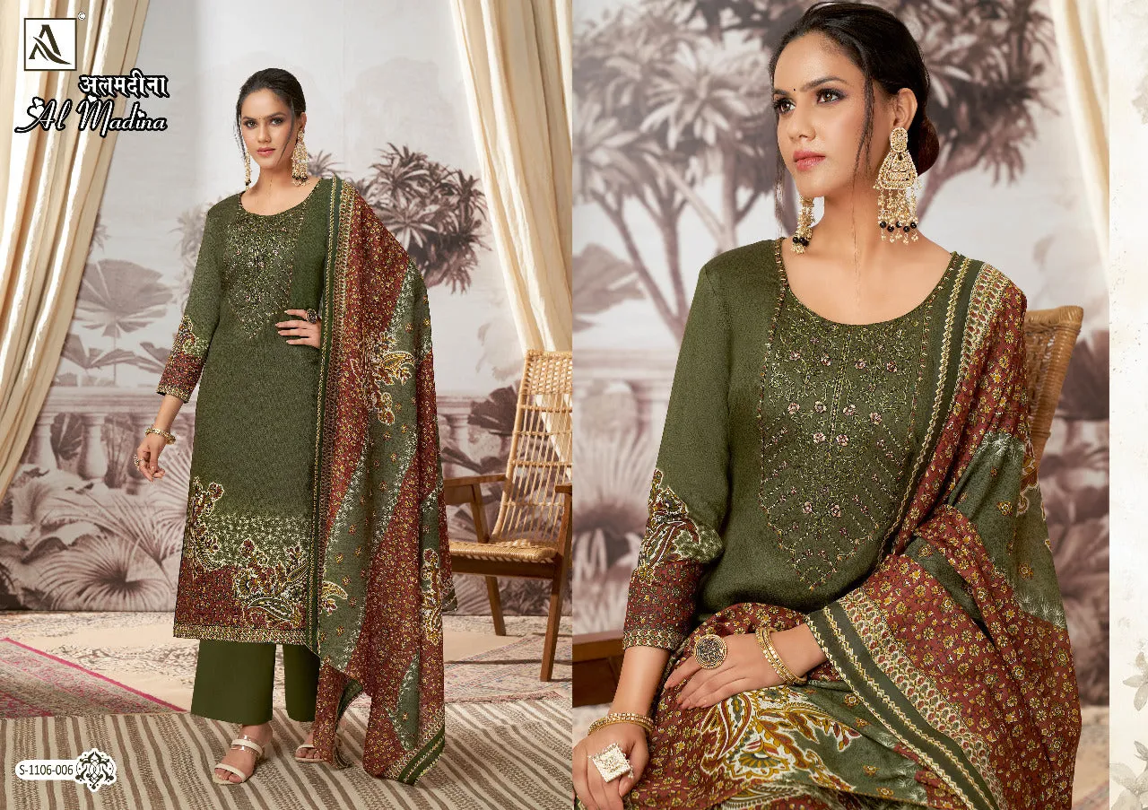 ALOK AL MADINA JAAM SATIN SALWAR SUITS