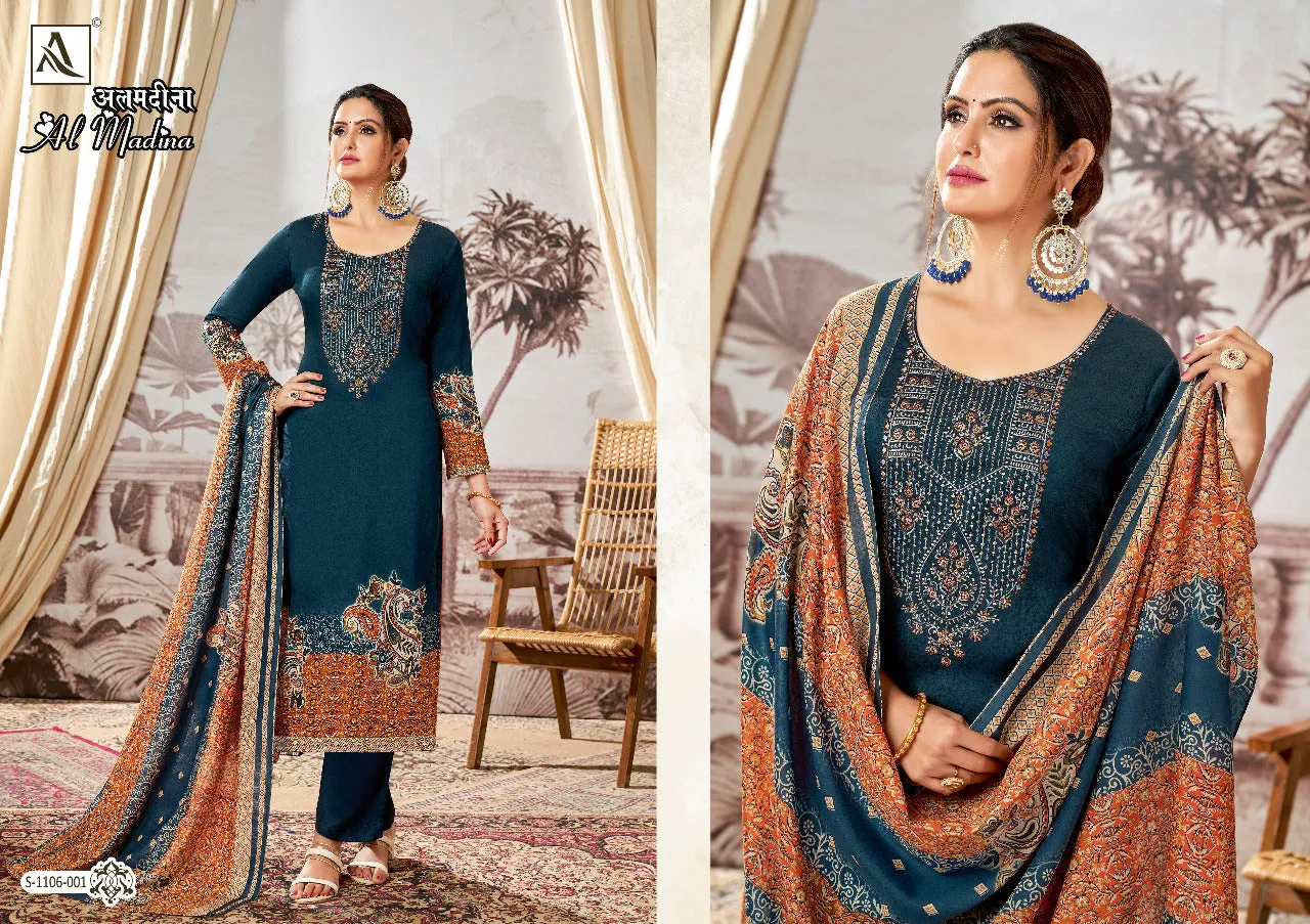 ALOK AL MADINA JAAM SATIN SALWAR SUITS