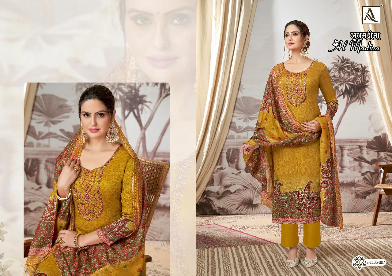 ALOK AL MADINA JAAM SATIN SALWAR SUITS