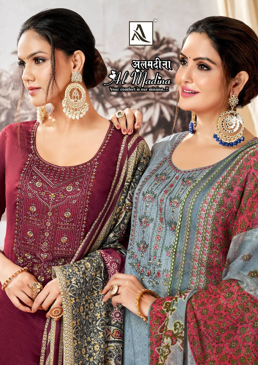 ALOK AL MADINA JAAM SATIN SALWAR SUITS
