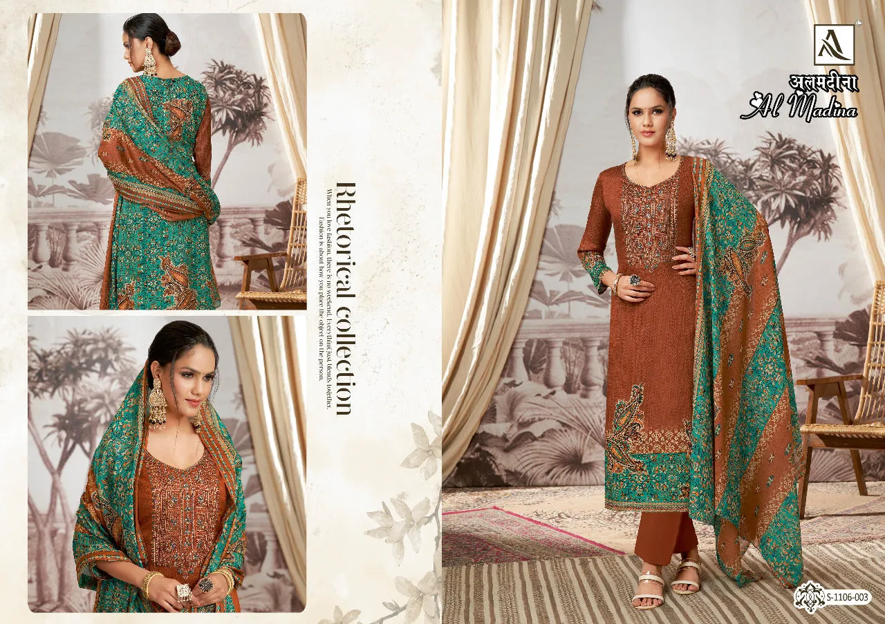 ALOK AL MADINA JAAM SATIN SALWAR SUITS