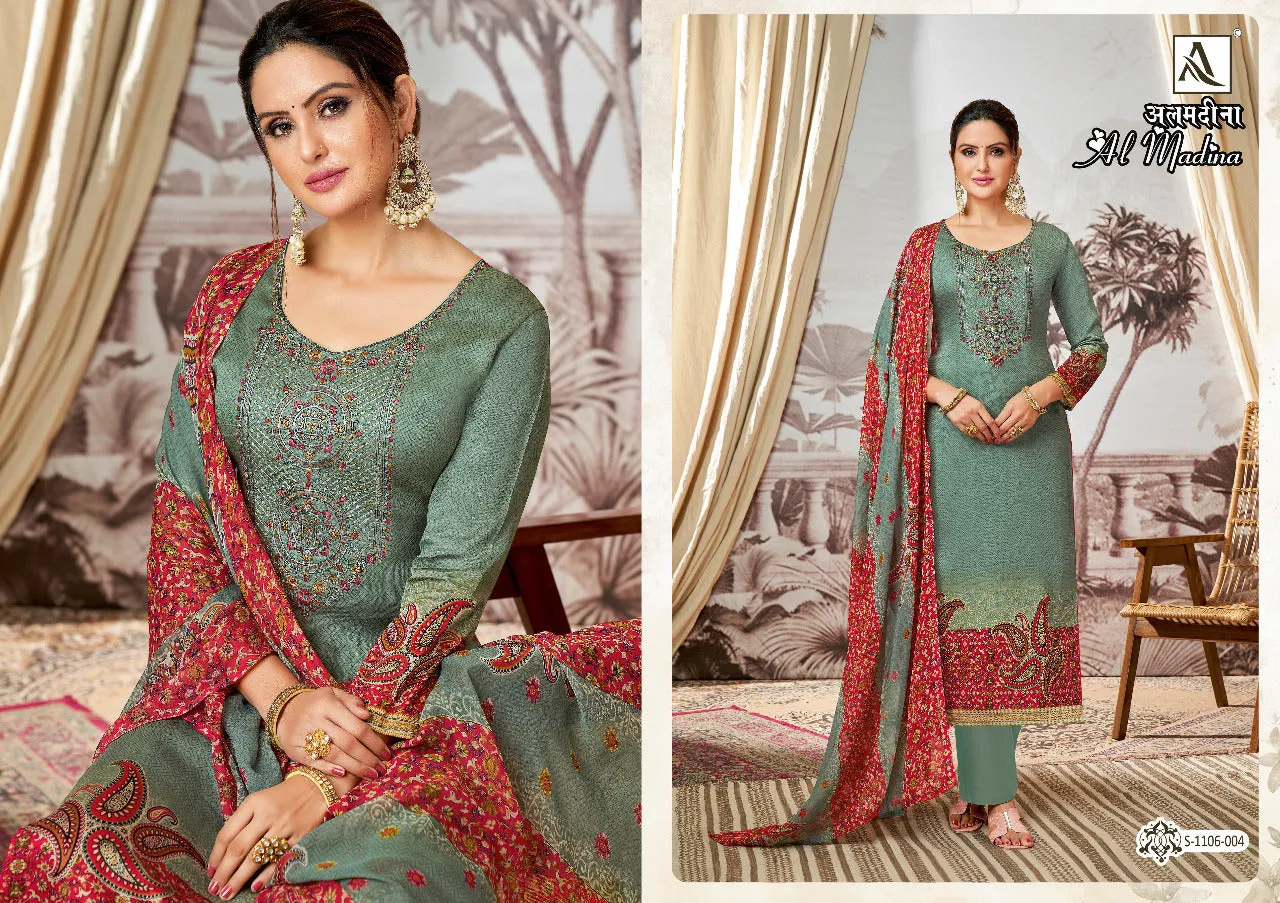 ALOK AL MADINA JAAM SATIN SALWAR SUITS