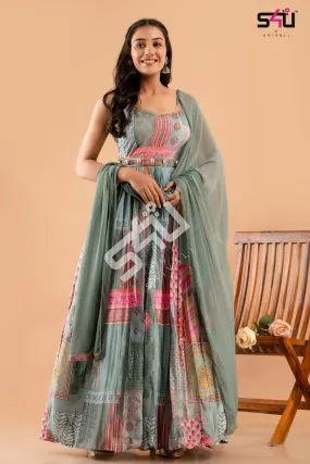 Beautiful Designer Wedding Gown With Kodi Suit