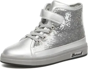 Bernal Kids Fashion High Top Sneakers Sparkle Sequins Flash Walking Shoes for Boys Girls Gift Party Birthday Christmas Halloween (Toddler/Little Kid/Big Kid)