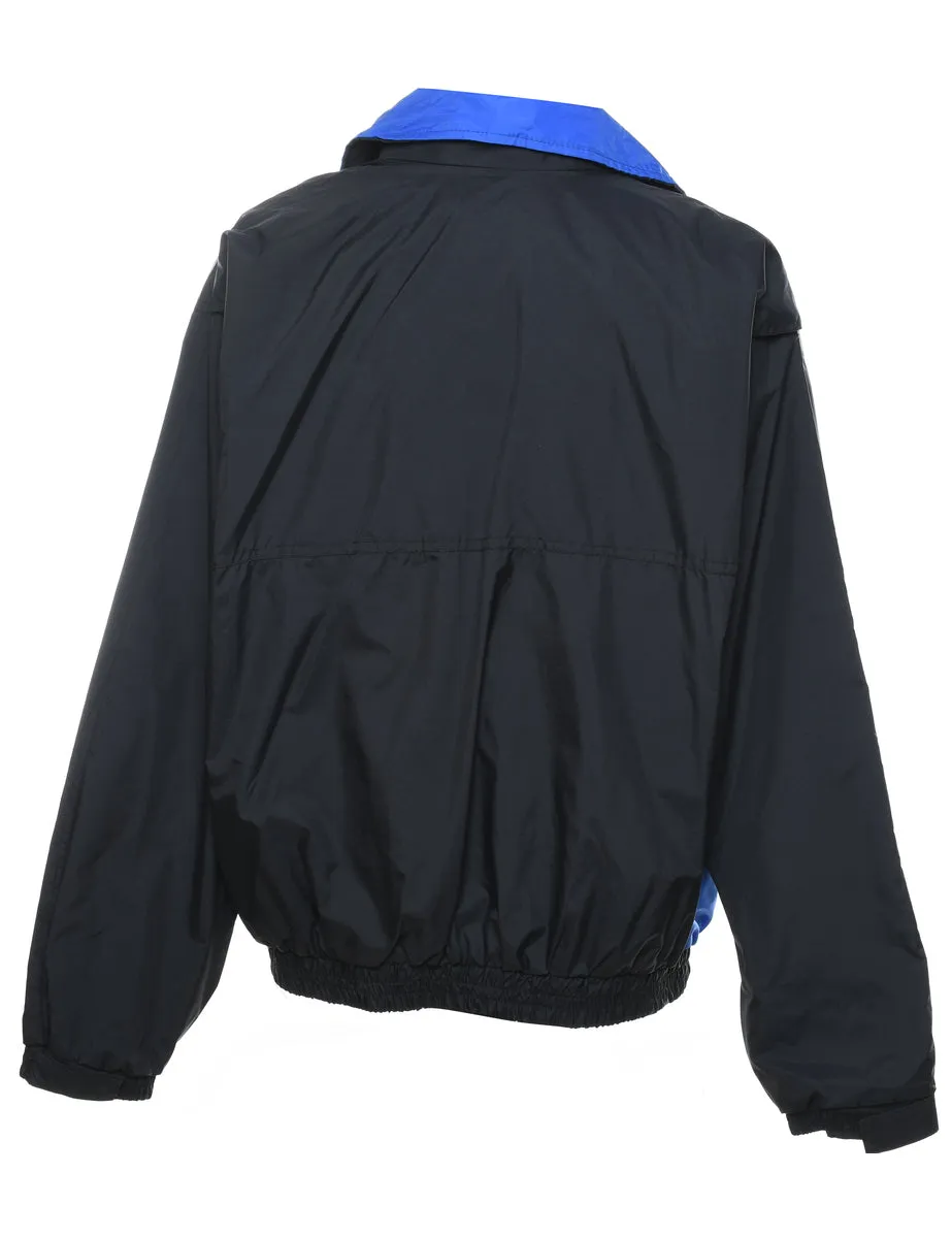 Black & Blue Embroidered Nylon Jacket - XL