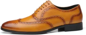 Breathable Dress Shoes for Mens Business Dress Men Prom Wedding Shoes Classic Leather Men'S Suits Shoes Fashion Lace-up Dress Shoes Men Oxfords