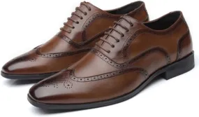 Breathable Dress Shoes for Mens Business Dress Men Prom Wedding Shoes Classic Leather Men'S Suits Shoes Fashion Lace-up Dress Shoes Men Oxfords