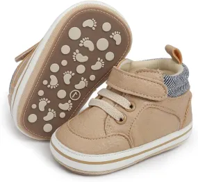 E-FAK Baby Shoes Boys Girls Infant Sneakers Non-Slip Rubber Sole Toddler Crib First Walker Shoes