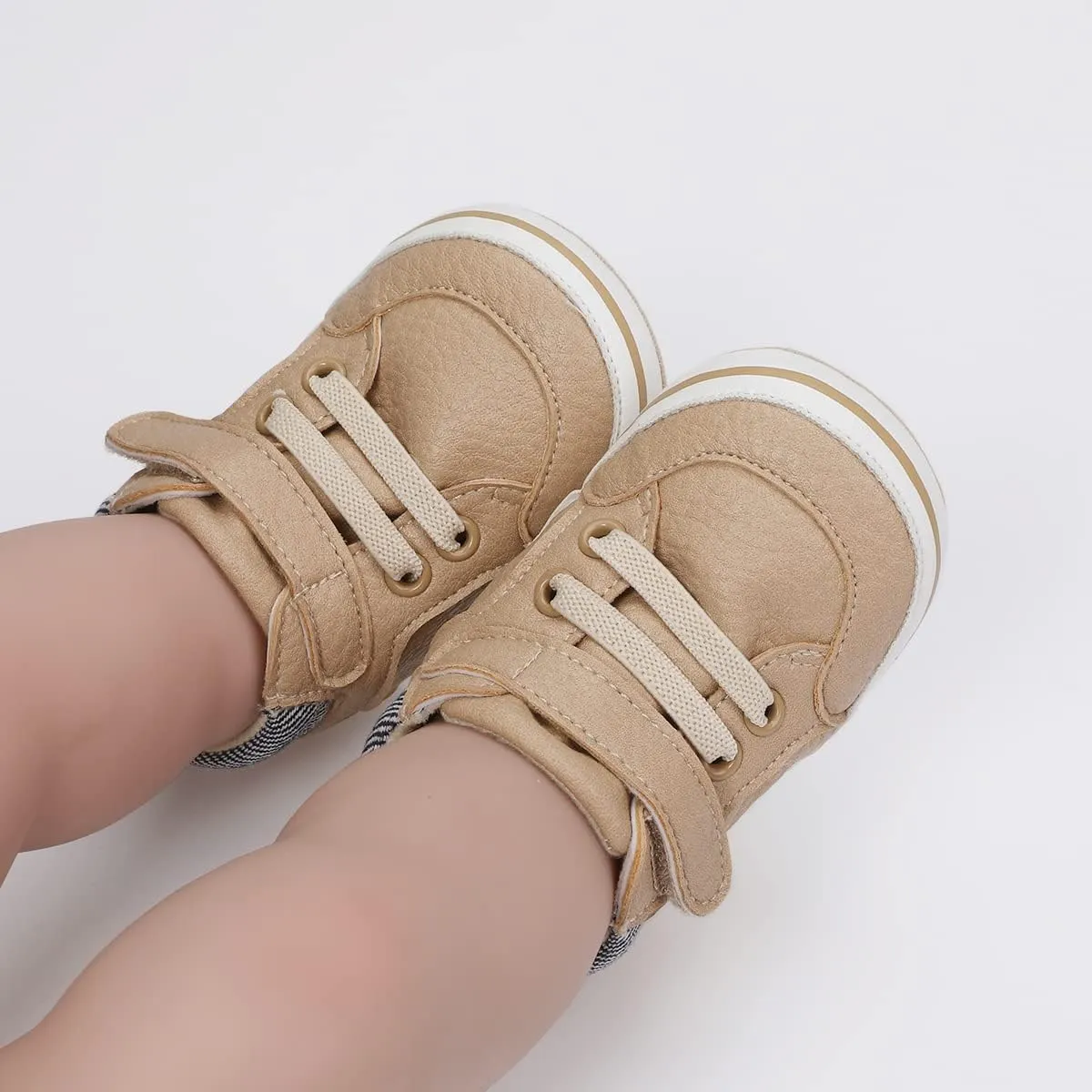 E-FAK Baby Shoes Boys Girls Infant Sneakers Non-Slip Rubber Sole Toddler Crib First Walker Shoes