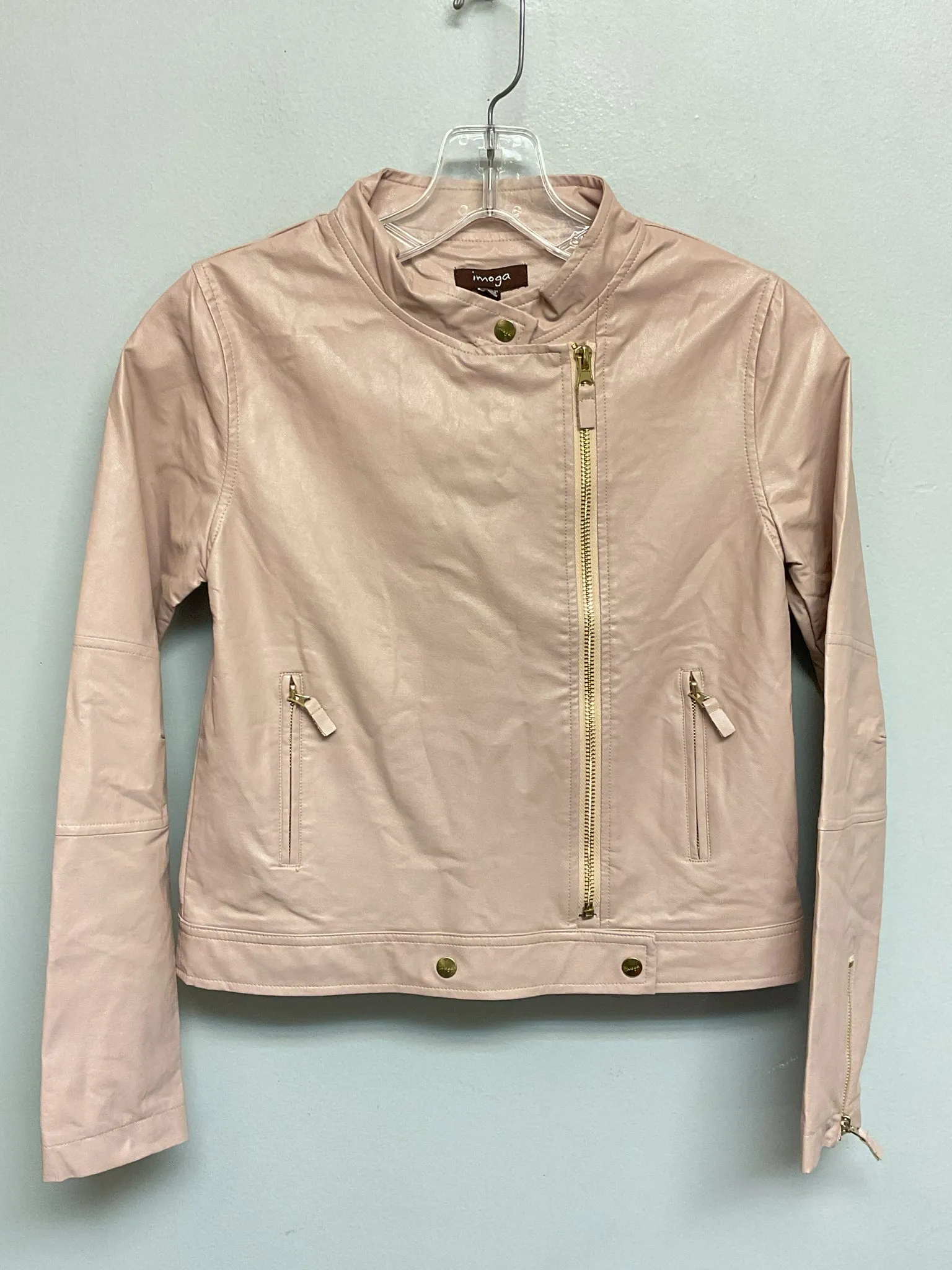 imoga Size 12 Blush Faux Leather Big Girls Jackets