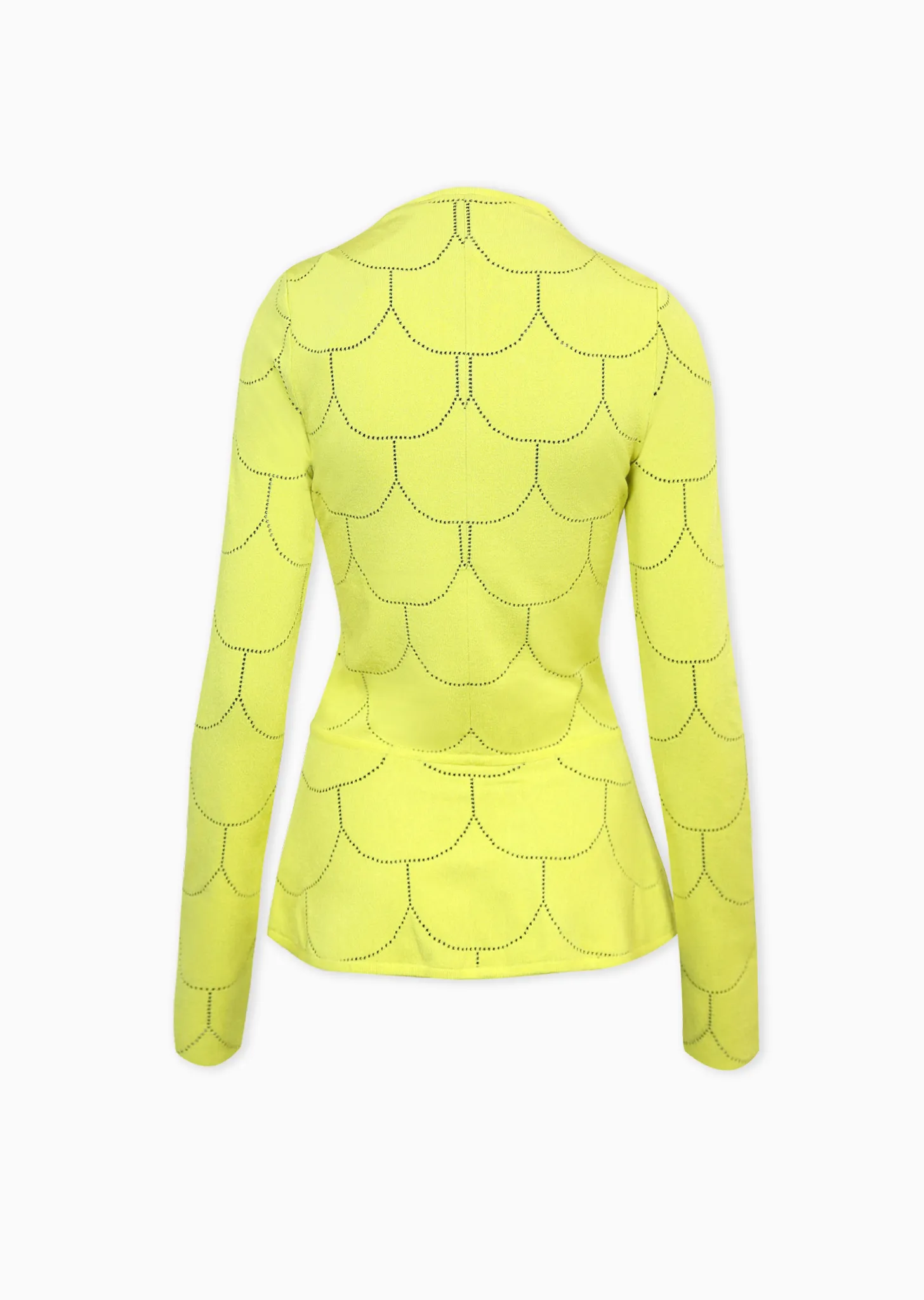 Lauren – Suit Jacket with Laser Cut Black Contrast Scales Detail
