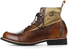 Mens Casual Leather Shoes Ankle Chukka Boots Lightweight Warm Fur Lining Walking Driving Shoes for Male