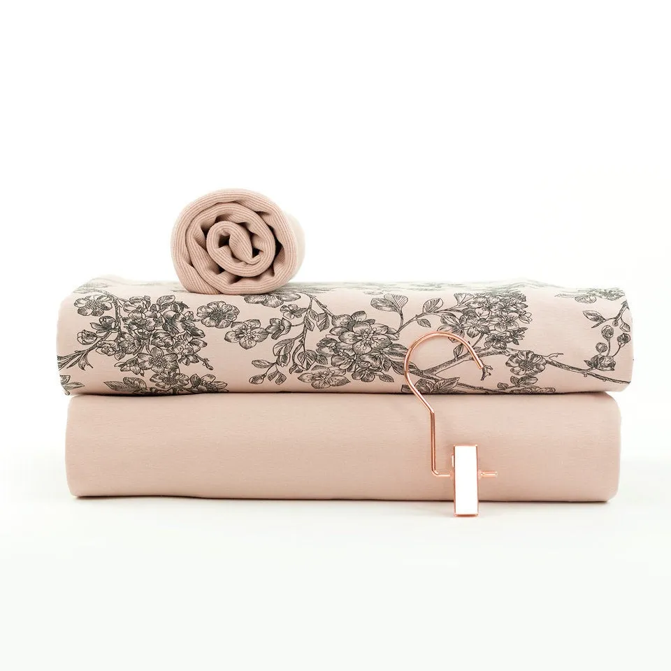 Pale Pink French Terry Fabric by See You At Six, Oeko-Tex 100 Class 1 Certified