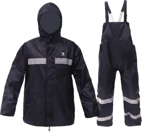 Rain Suits for Men Women Waterproof Fishing Rain Jacket Bib Pants Lightweight Reflective 3-Piece Rain Gear