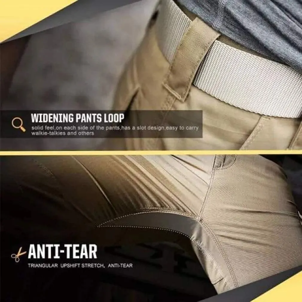 Soldier Tactical Waterproof Pants Outdoor Combat Hiking,Mens Ripstop Water Repellent Cargo Pants