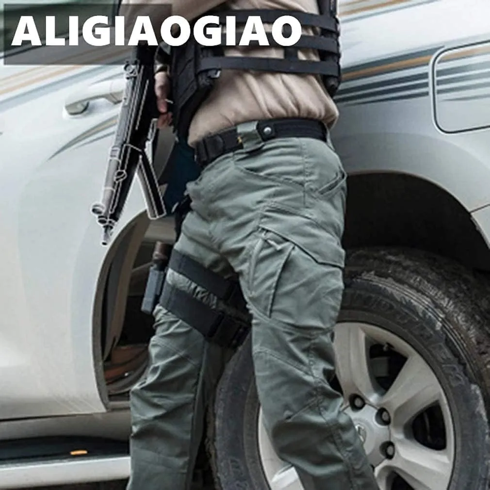 Soldier Tactical Waterproof Pants Outdoor Combat Hiking,Mens Ripstop Water Repellent Cargo Pants