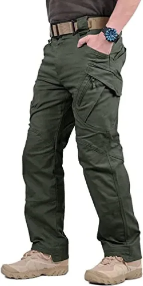 Soldier Tactical Waterproof Pants Outdoor Combat Hiking,Mens Ripstop Water Repellent Cargo Pants