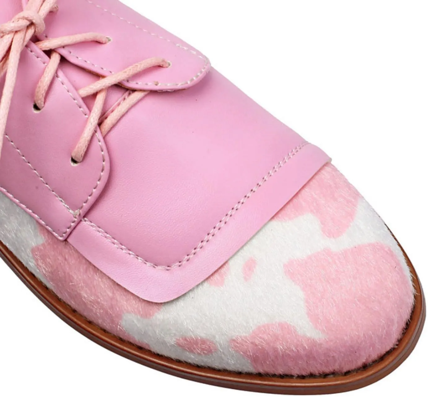 Women's Classic Round Toe Lace Up Low Block Chunky Heel Oxfords Comfortable Patchwork Non-Slip Casual Office Work Derby Saddle Shoes