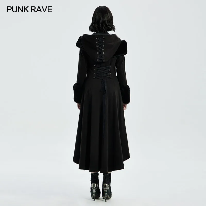 WY-1308ECF Goth Mid Length Cotton-padded Coat